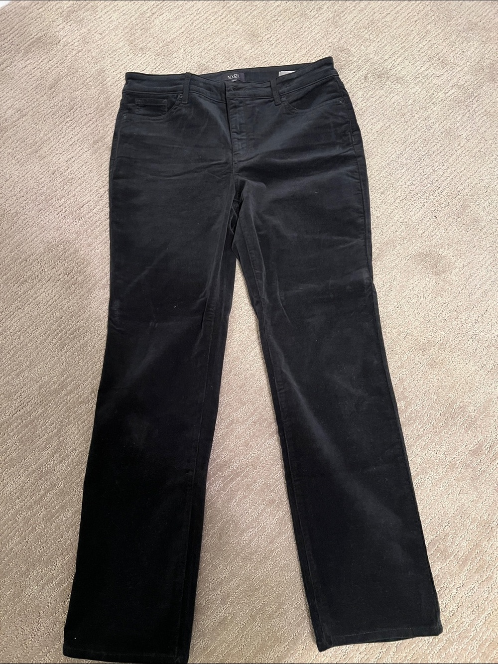 Black corduroy jeans size 12.